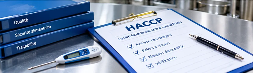 Documentation HACCP : analyse des dangers, points critiques, mesures de contrôle