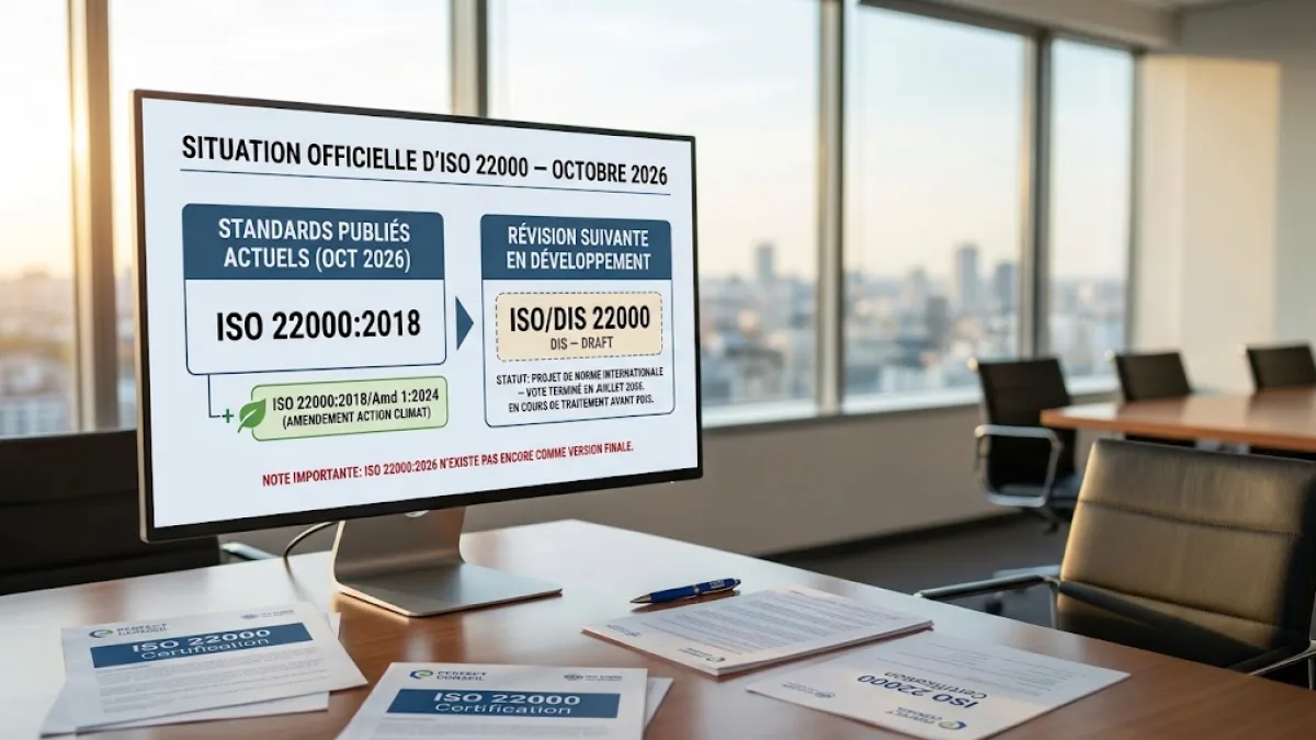 ISO 22000 en 2026 : État actuel et perspectives